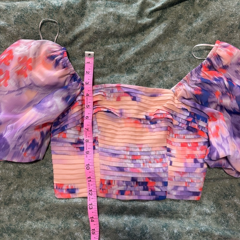 NWT Dynamite Cropped Puff Sleeve Top - Women’s XXS - Picture 10 of 11